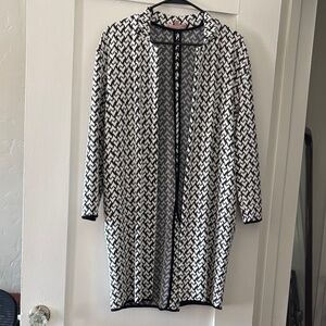 Philosophy Black and White Knit Coat